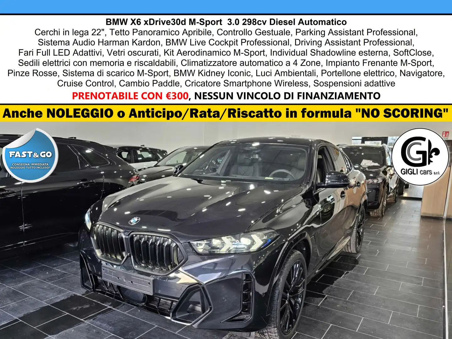 BMW X6 XDrive30d M-Sport PRO Tetto Apribile C22" MSport M Negro - 1
