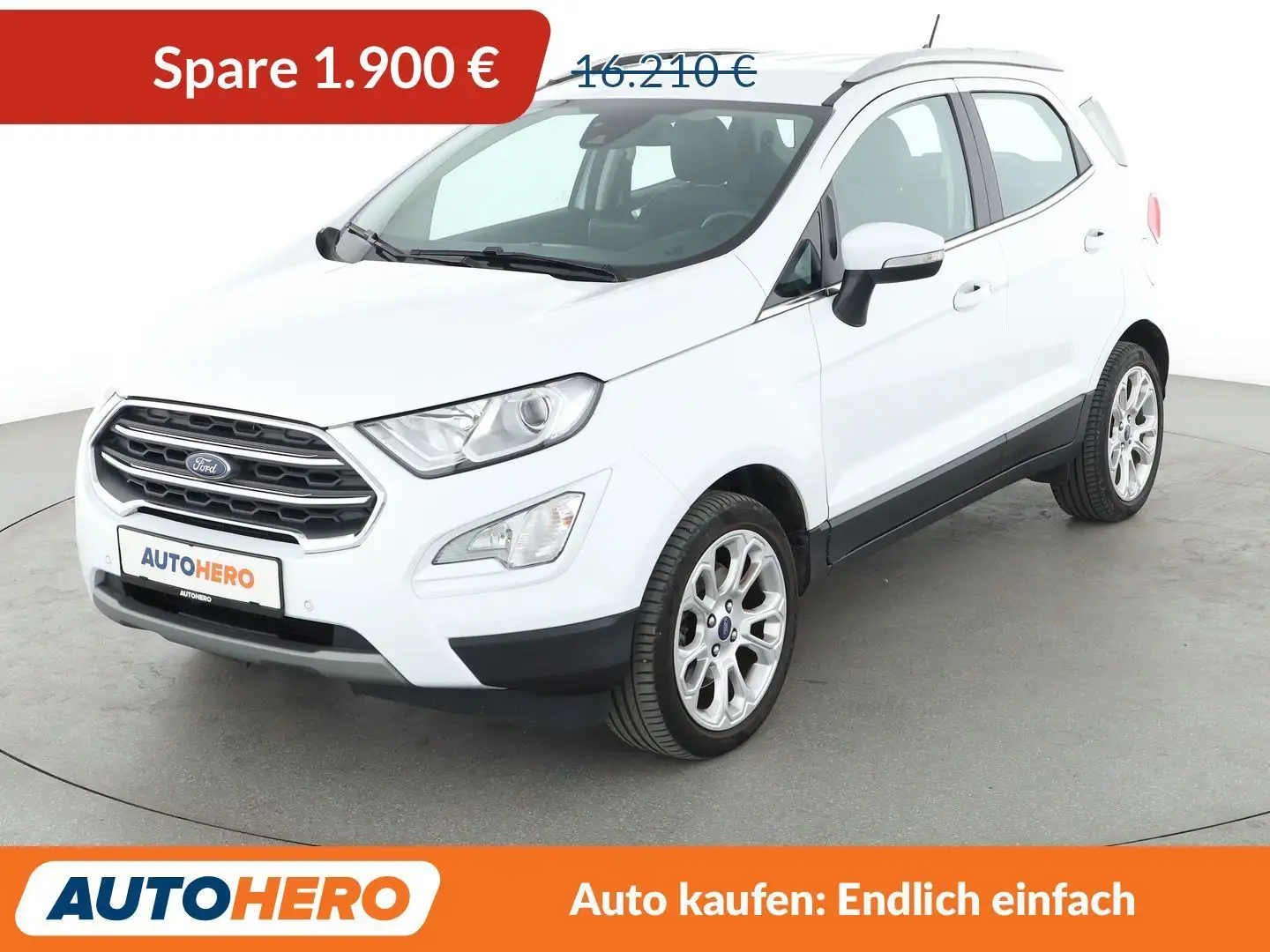 Ford EcoSport 1.0 EcoBoost Titanium Aut.*NAVI*TEMPO*PDC*SHZ* Weiß - 1