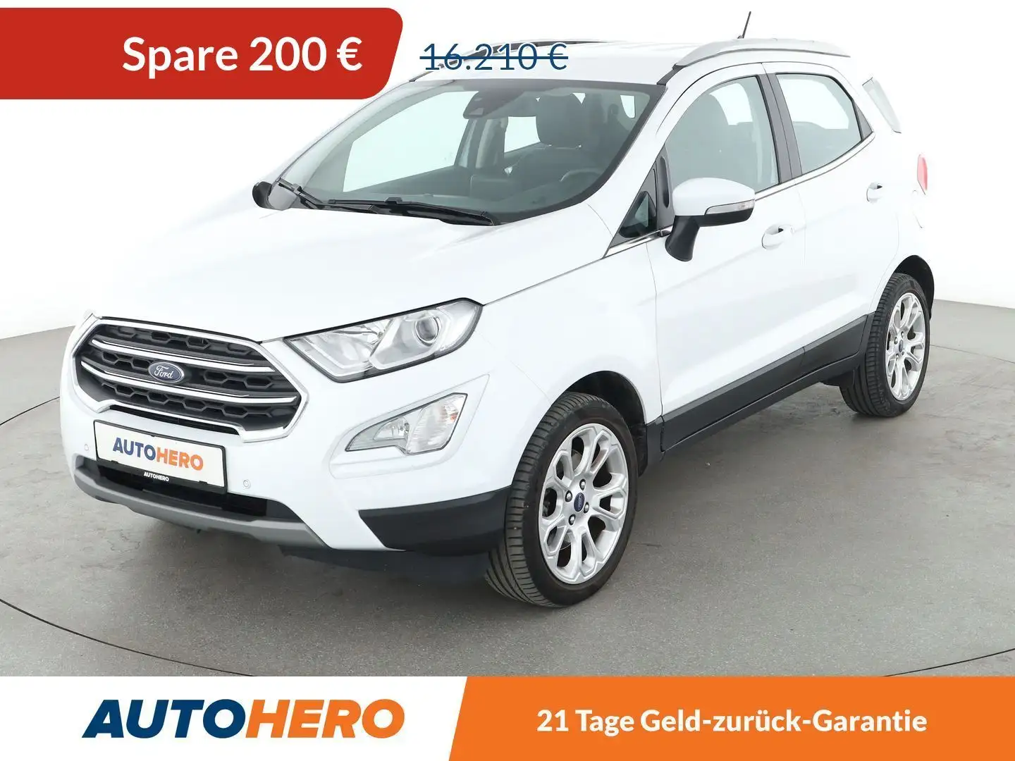 Ford EcoSport 1.0 EcoBoost Titanium Aut.*NAVI*TEMPO*PDC*SHZ* Weiß - 1