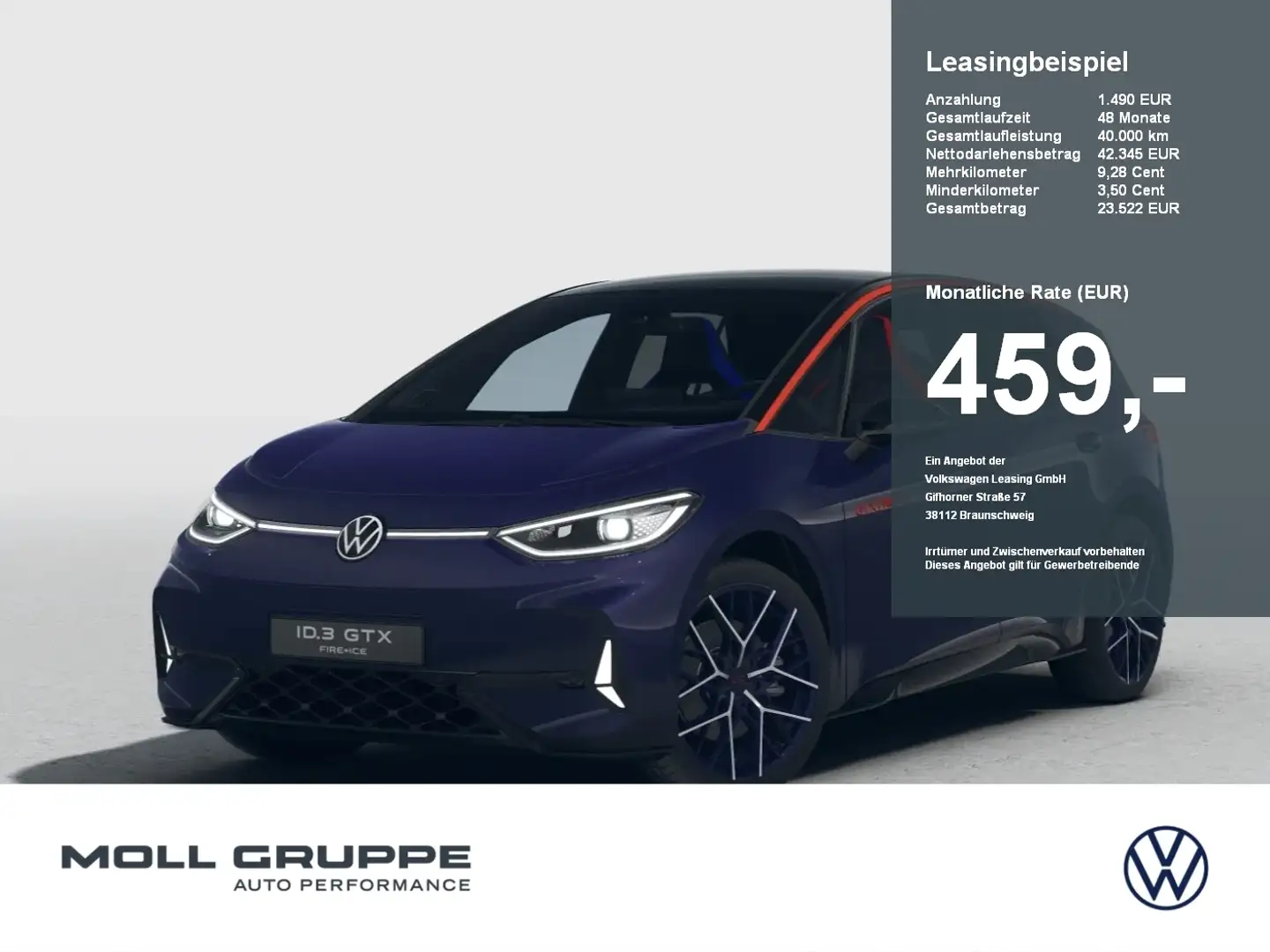 Volkswagen ID.3 GTX FIRE+ICE 79 kWh 1-Gang-Automatik 360 Schwarz - 1