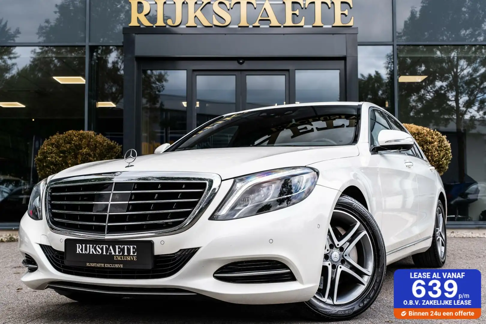 Mercedes-Benz S 400 S400 HYBRID|PANO|360°|LUCHTVERING|MEMORY Wit - 1