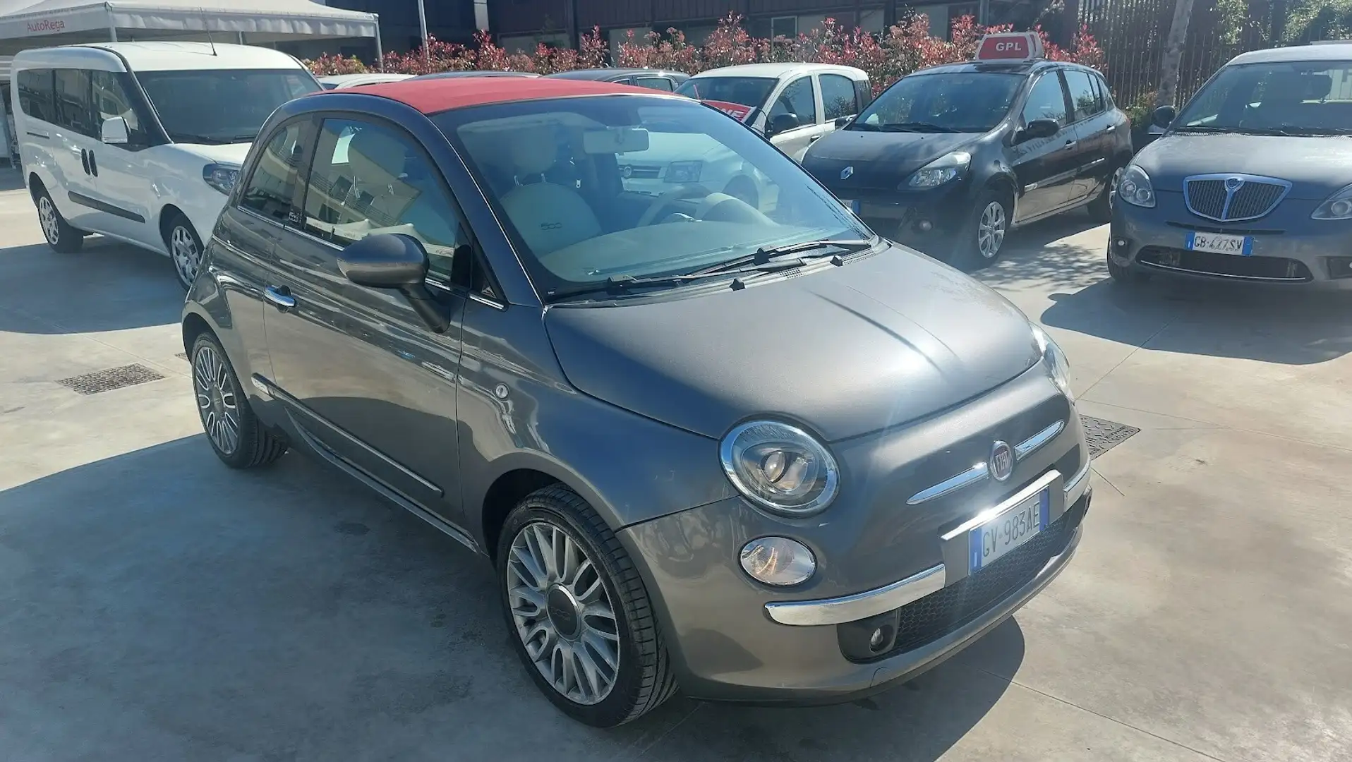 Fiat 500 C 1.2 Lounge Gris - 1