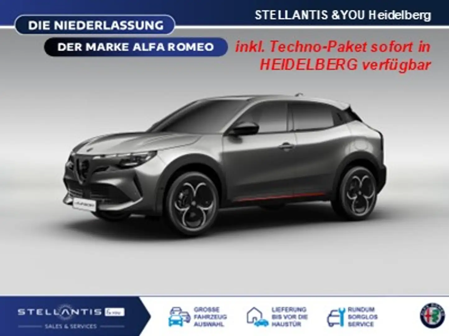 Alfa Romeo Junior sofort verfügbar*Techno-Paket*elektr.Heckklappe*Ma Grau - 1