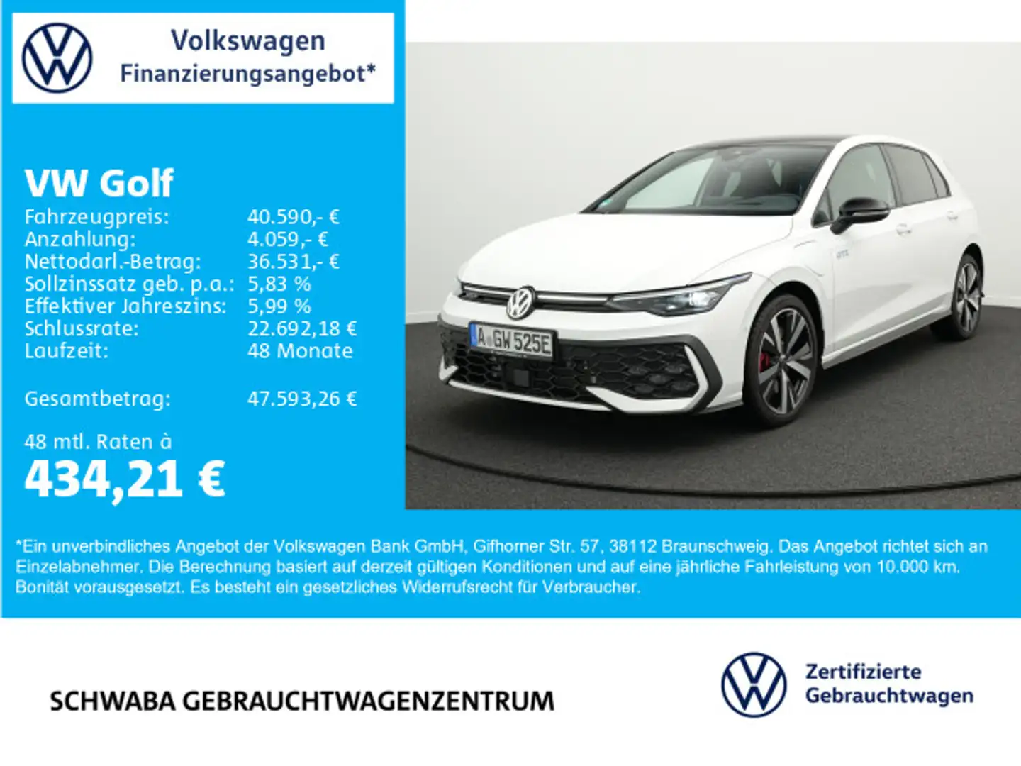 Volkswagen Golf GTE GTE 1,5 l eHybrid *MATRIX*NAV*HdUp*ACC*SHZ* Weiß - 1