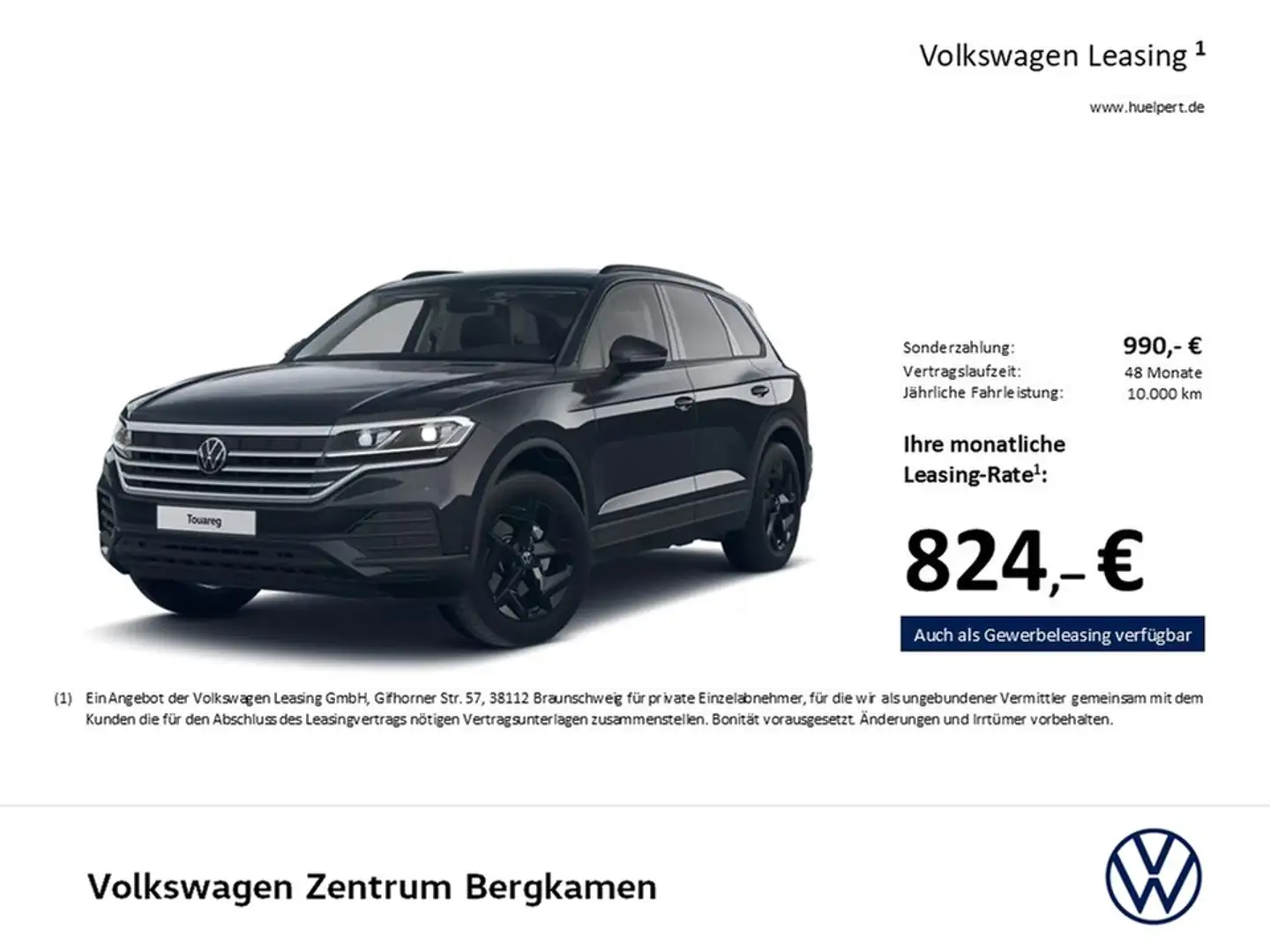 Volkswagen Touareg V6 NEUES MODELL PANO AHK CAM ACC LM19 Schwarz - 2