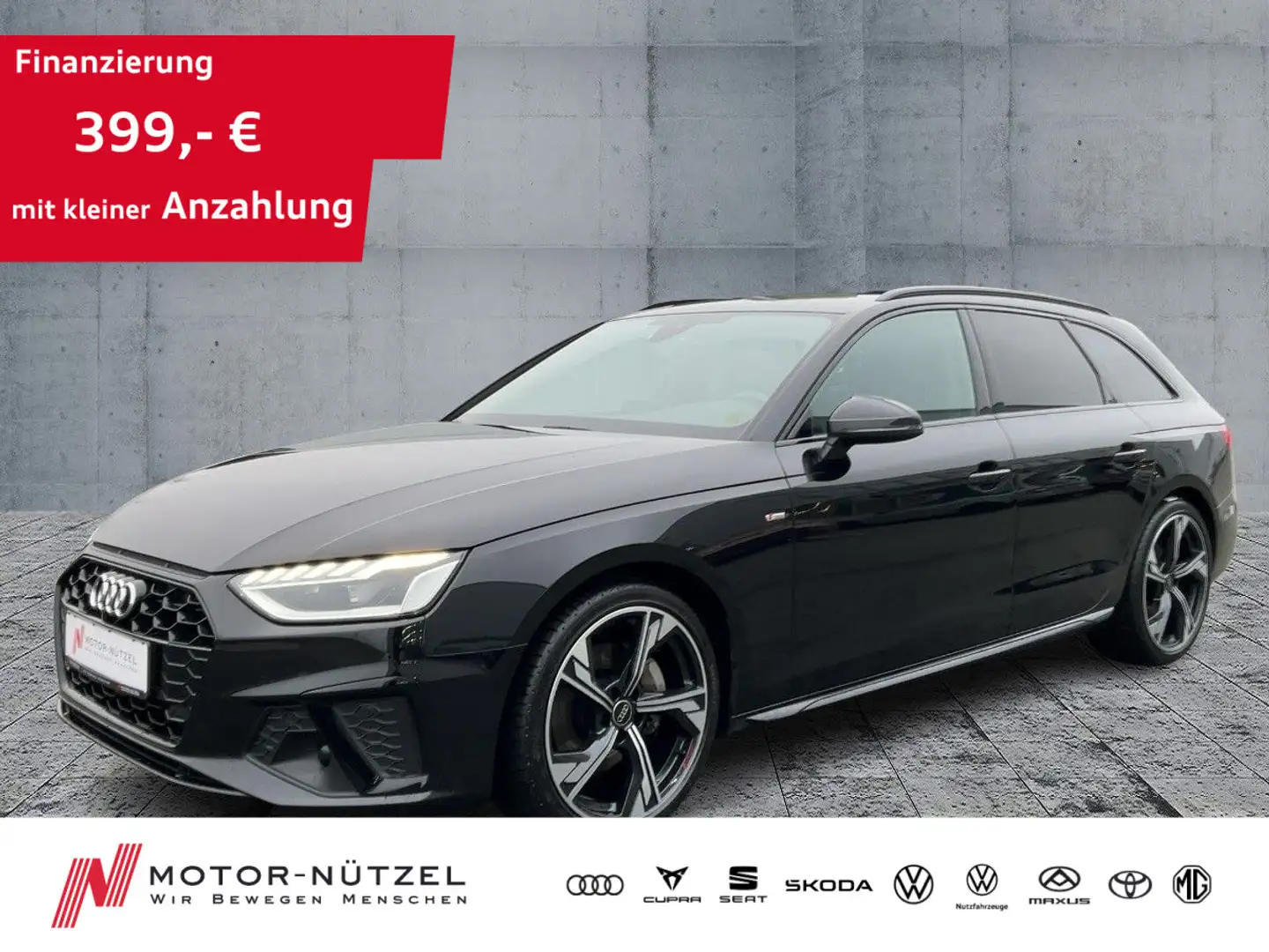 Audi A4 40 TDI S-TR S-LINE LED+NAVI+RFK+ACC+AHK Schwarz - 1
