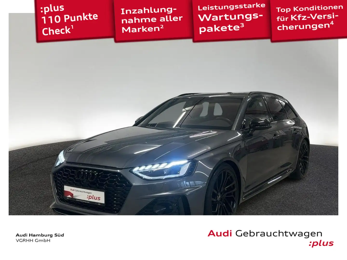 Audi RS4 2.9 TFSI qu. NAVI/PANO/ACC/AHK/LM20 Grau - 1
