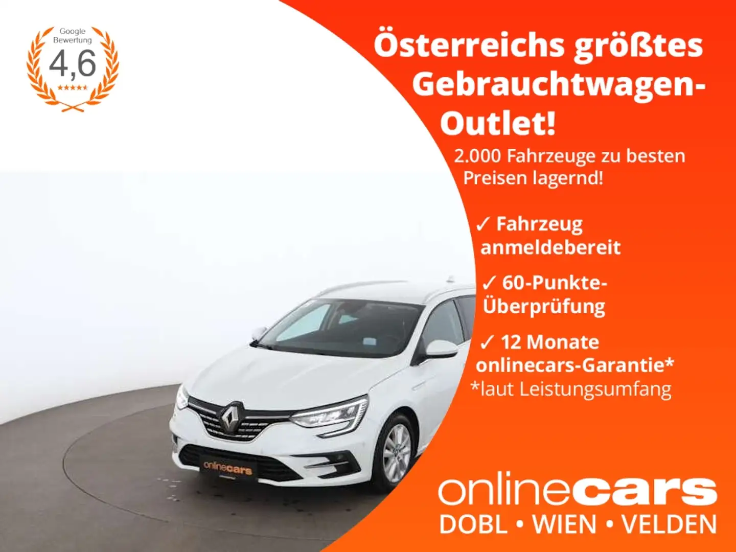 Renault Megane IV 1.6 160 Intens PHEV Aut LED HEAD-UP NAV Weiß - 1
