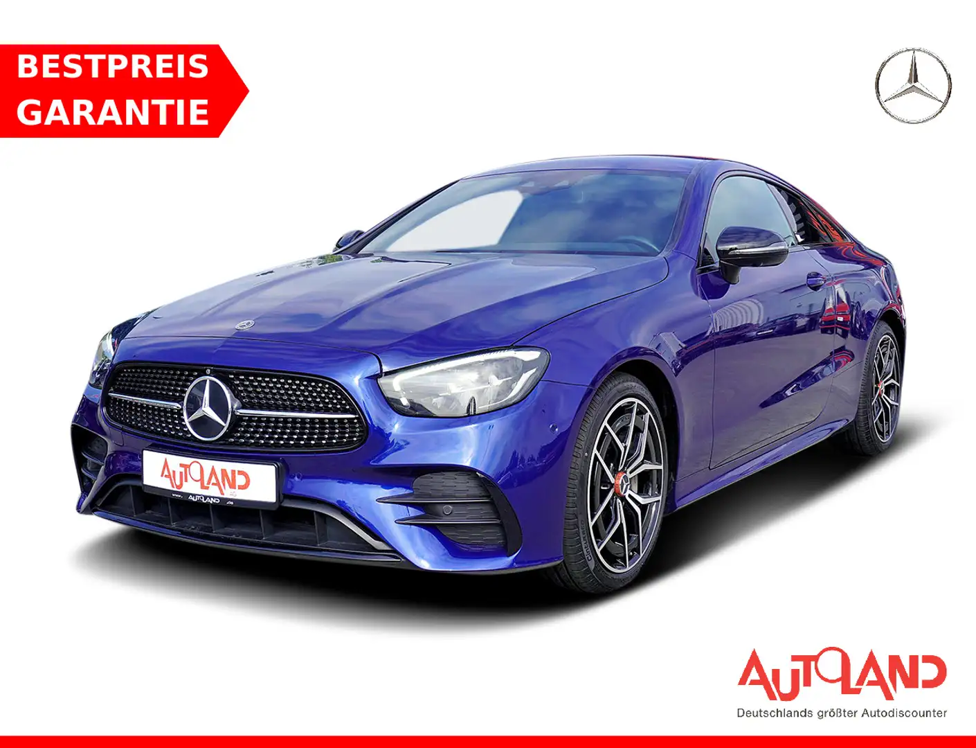 Mercedes-Benz E 220 E220 d AMG Line LED Navi ACC Burmester 360° DAB Bleu - 1