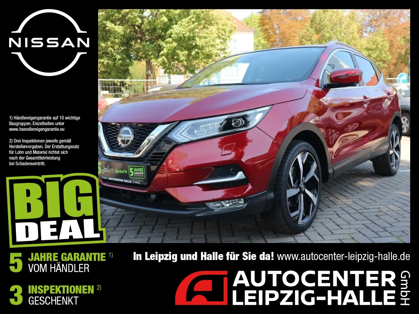Nissan Qashqai 1.3 DIG-T Tekna 360° LED Navi Spurhalter Rouge - 1