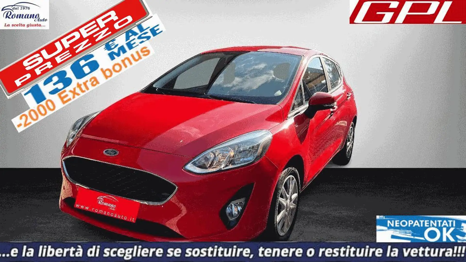 Ford Fiesta 1.1 75 CV GPL 5p. Connect Roşu - 1
