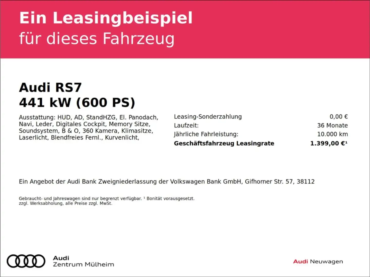 Audi RS7 Sportback 305 km/h StandHZG Panodach Navi Leder HU Сірий - 2