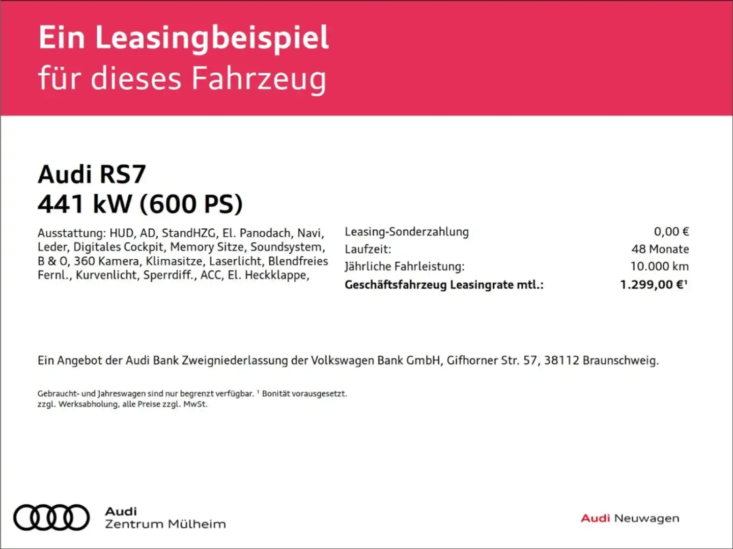 Audi RS7 Sportback 305 km/h StandHZG Panodach Navi Leder HU Gris - 2