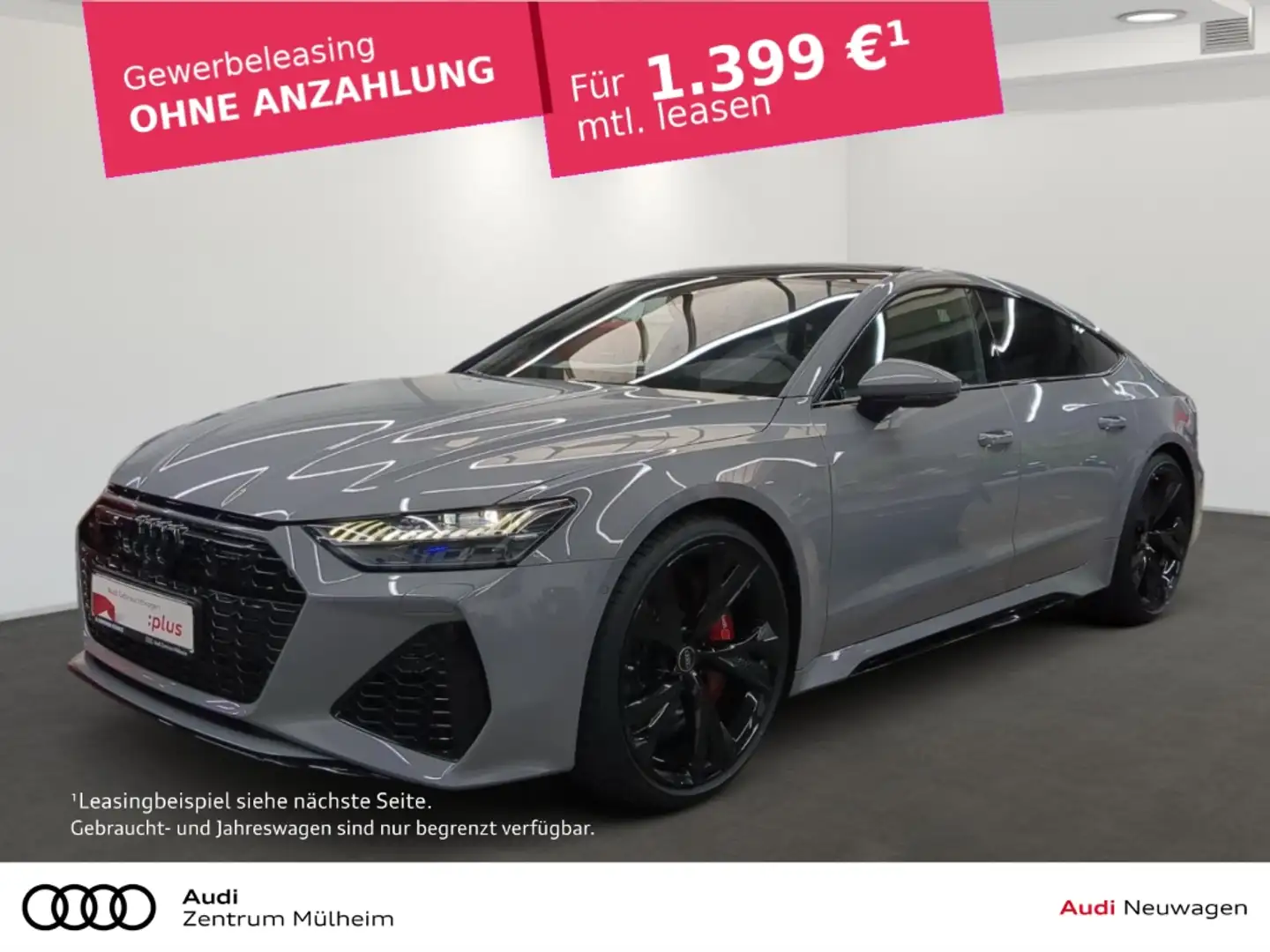 Audi RS7 Sportback 305 km/h StandHZG Panodach Navi Leder HU Grijs - 1