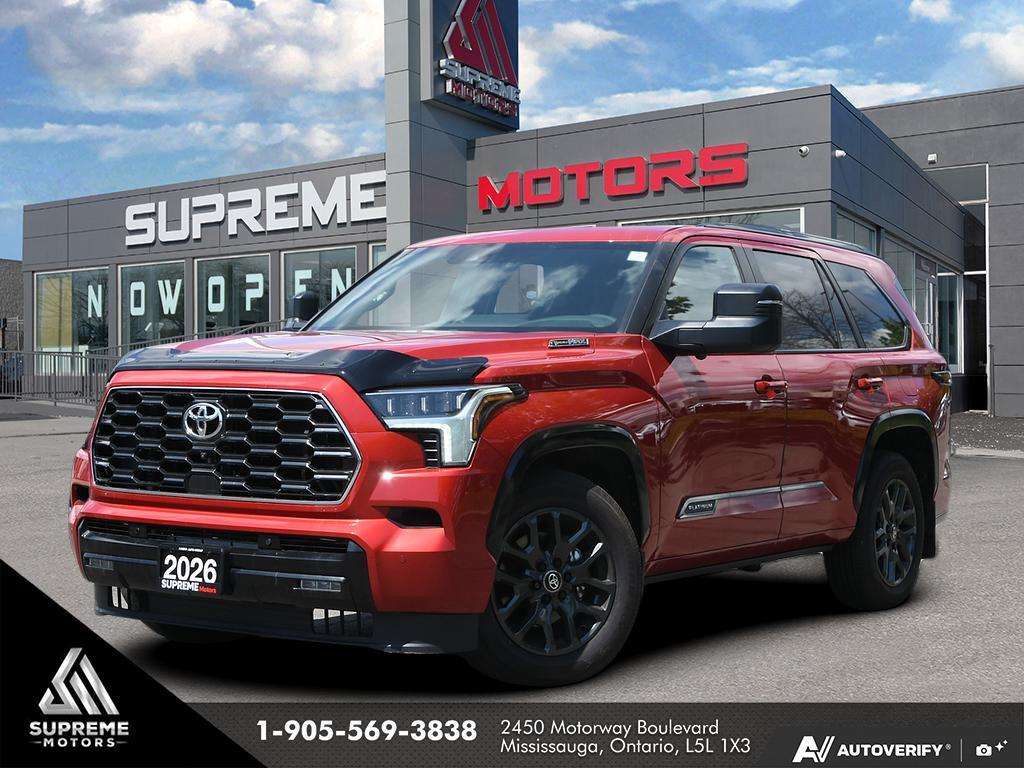 2026 Toyota Sequoia PLATINUM HYBRID / CLEAN CARFAX / MOONROOF/7 SEATER