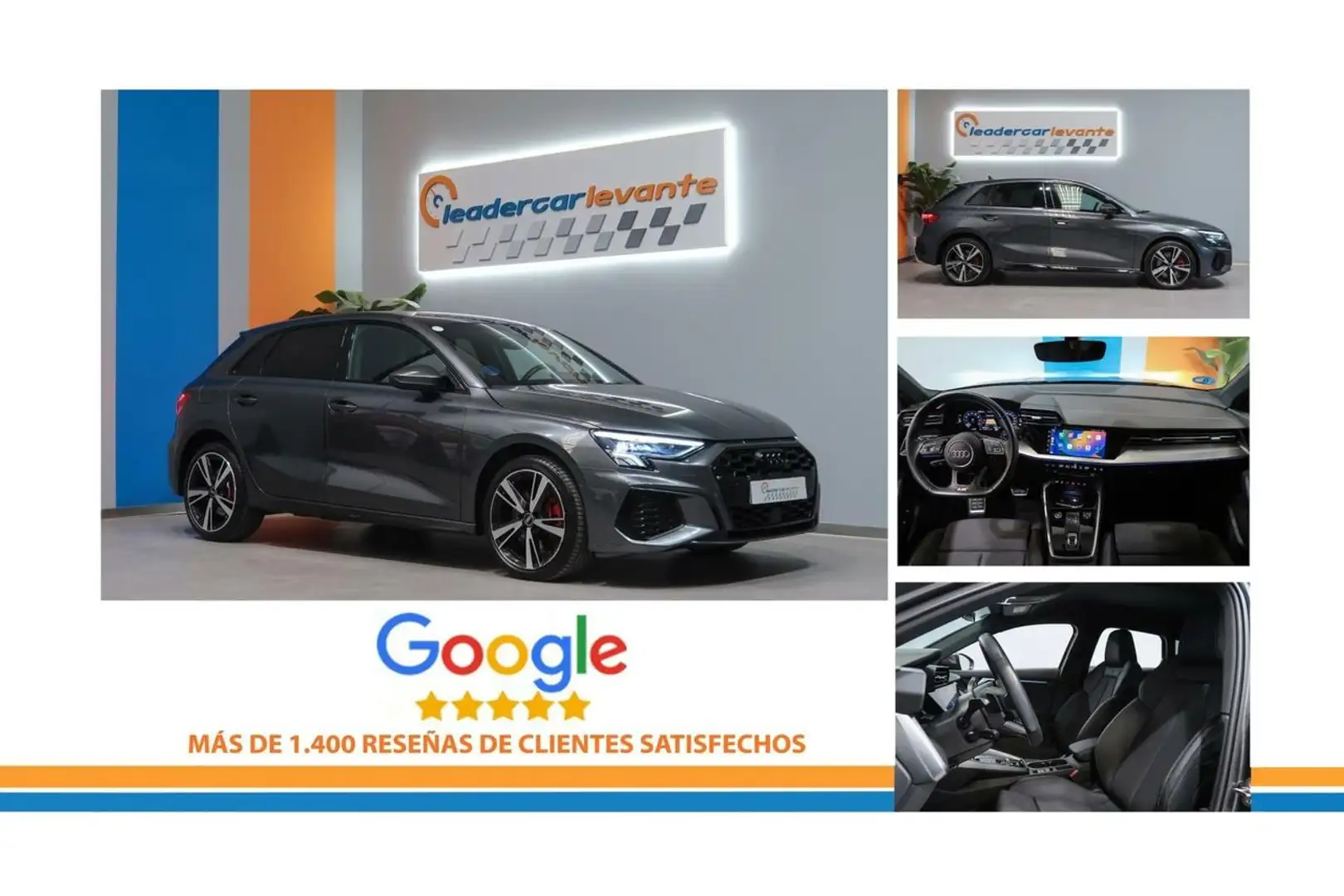 Audi A3 SPORTBACK BLACK 45TFSI ECOMP STRONIC Gris - 2