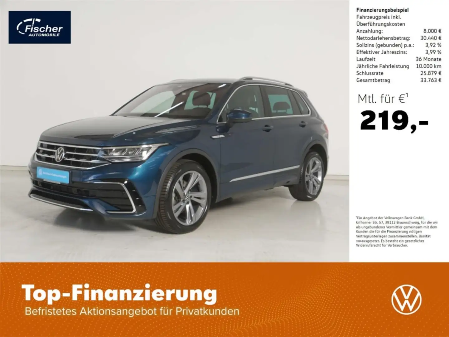 Volkswagen Tiguan 2.0 TDI R-Line Blau - 1