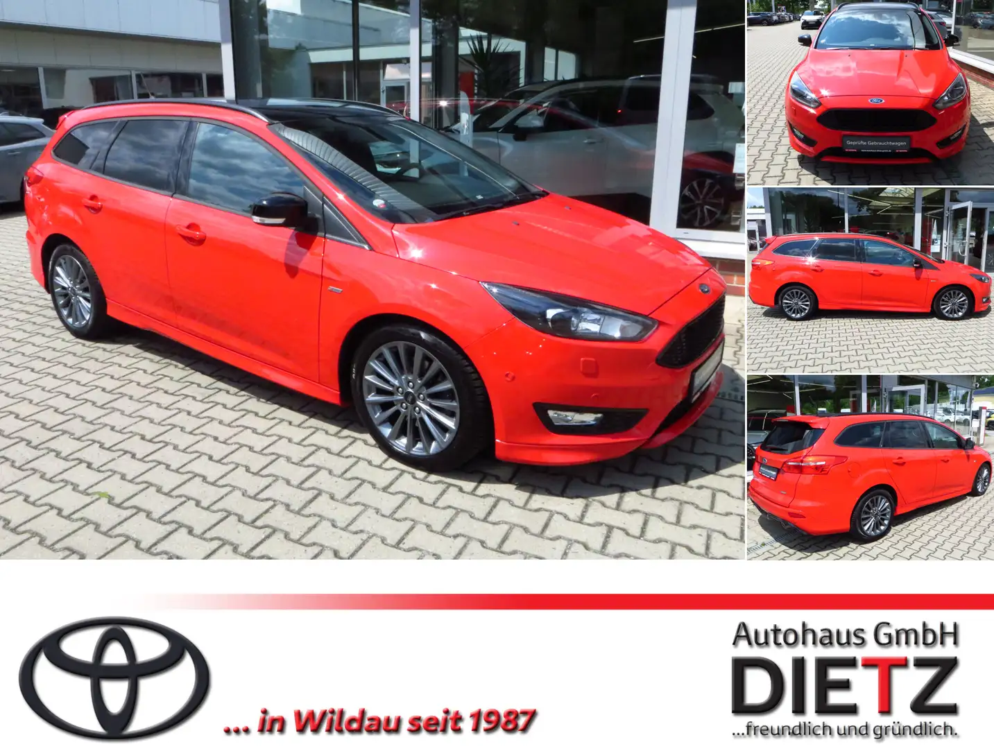 Ford Focus 1.5 EcoBoost ST-Line Start/Stopp/ Allwetterreifen Rot - 1