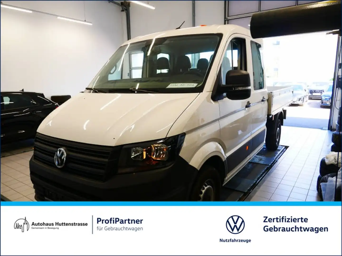Volkswagen Crafter Pritsche 35 DOKA 2.0 TDI mittellang AHK Weiß - 1