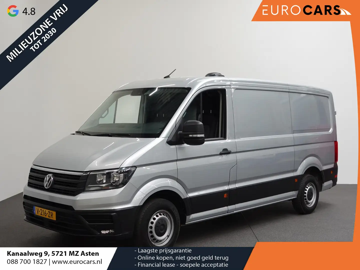 Volkswagen Crafter 102pk L3H2 / L2H1 Comfortline Executive+ Navigatie Zilver - 1