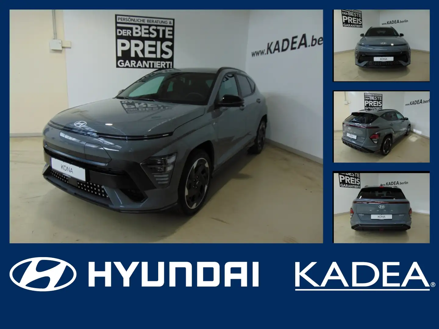 Hyundai KONA 64 N Line Elektro ACC+LED+Navi+SHZ+2xKlima Grau - 1