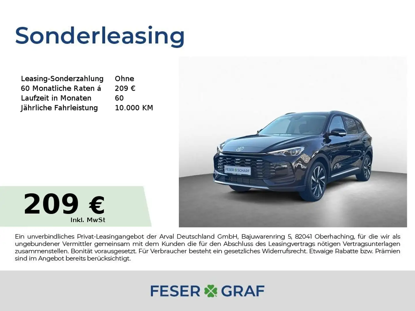 MG ZS Hybrid+ Luxury *Sonderleasing Schwarz - 1