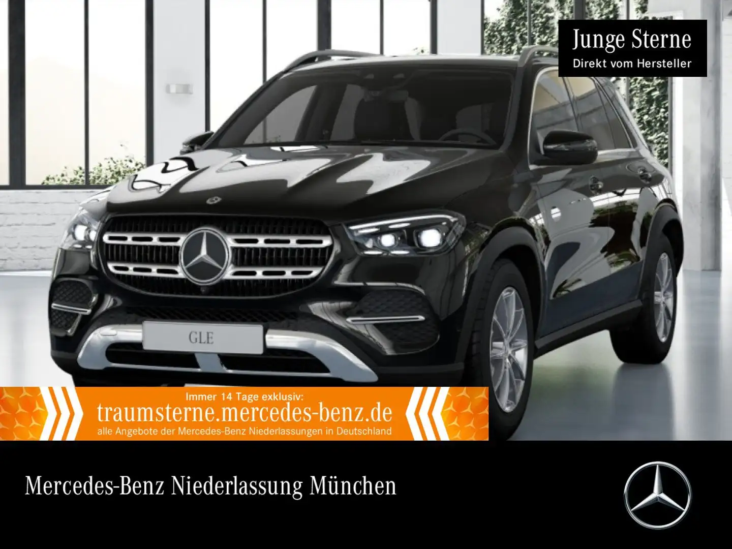 Mercedes-Benz GLE 350 de 4M PANO+AHK+MULTIBEAM+KAMERA+19"+SPUR Schwarz - 1
