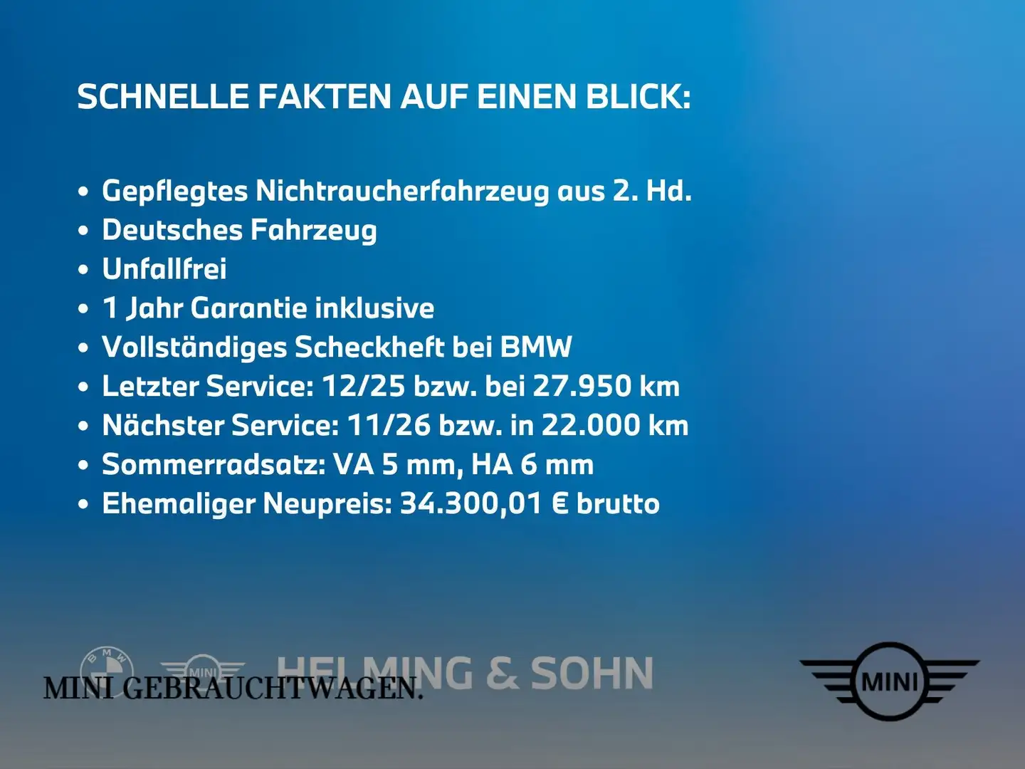 MINI Cooper 5-Türer DAB LED RFK Navi Ambiente Shz uvm. Weiß - 1