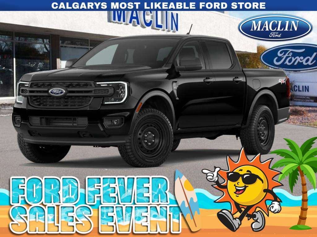 Black 2026 Ford Ranger Pickup Truck Four-Wheel Drive Automatic