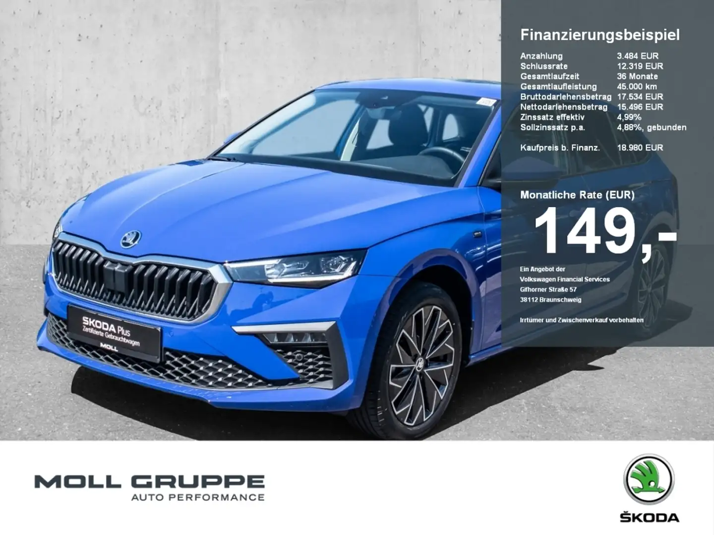 Skoda Scala 1.0 TSI Selection LED KEYLESS FLA W-PAKET Blauw - 1