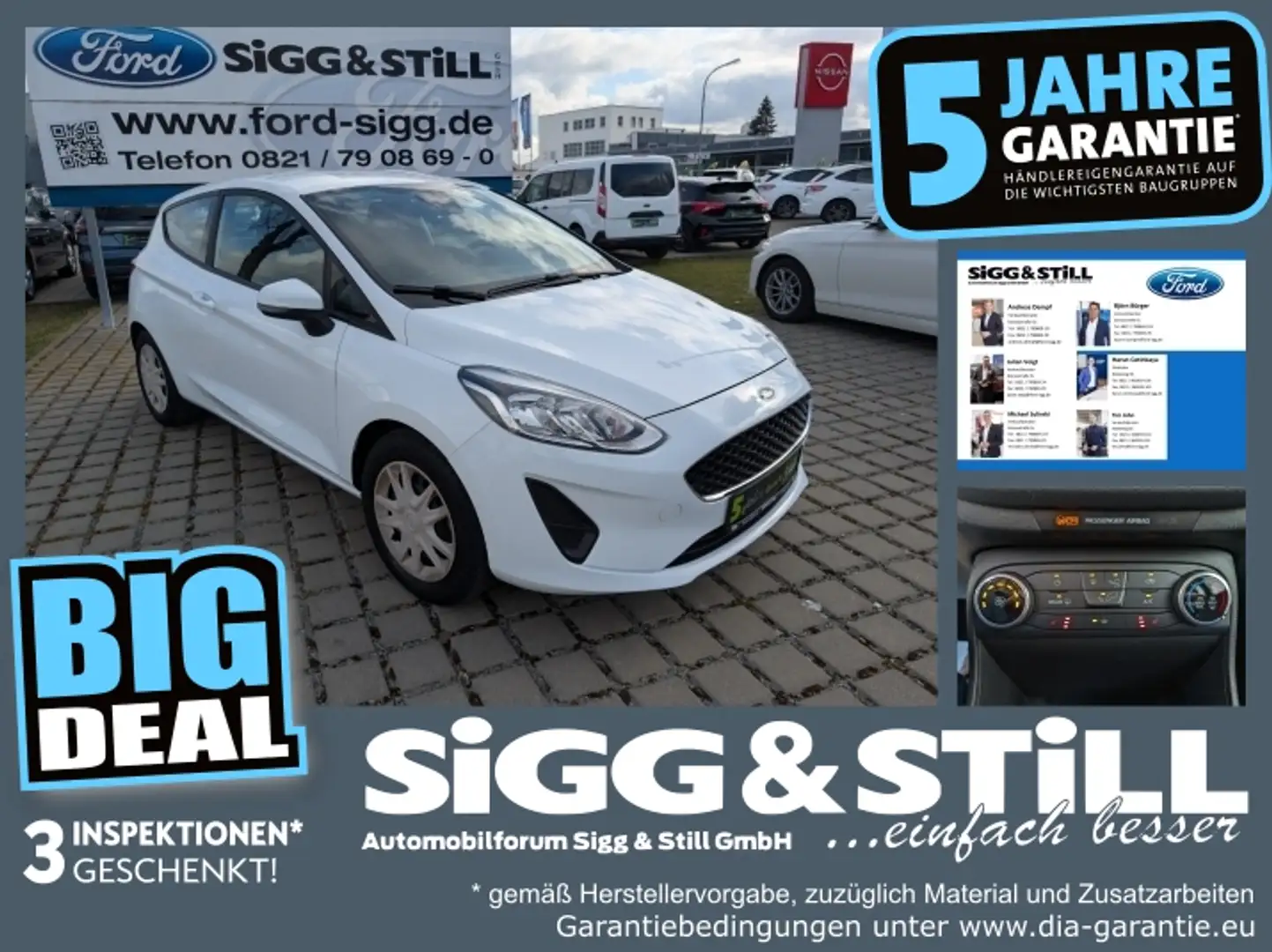 Ford Fiesta 1.1 Trend SPURHALTE-ASS*KLIMA*SHZ*WSS-HEIZ Weiß - 1