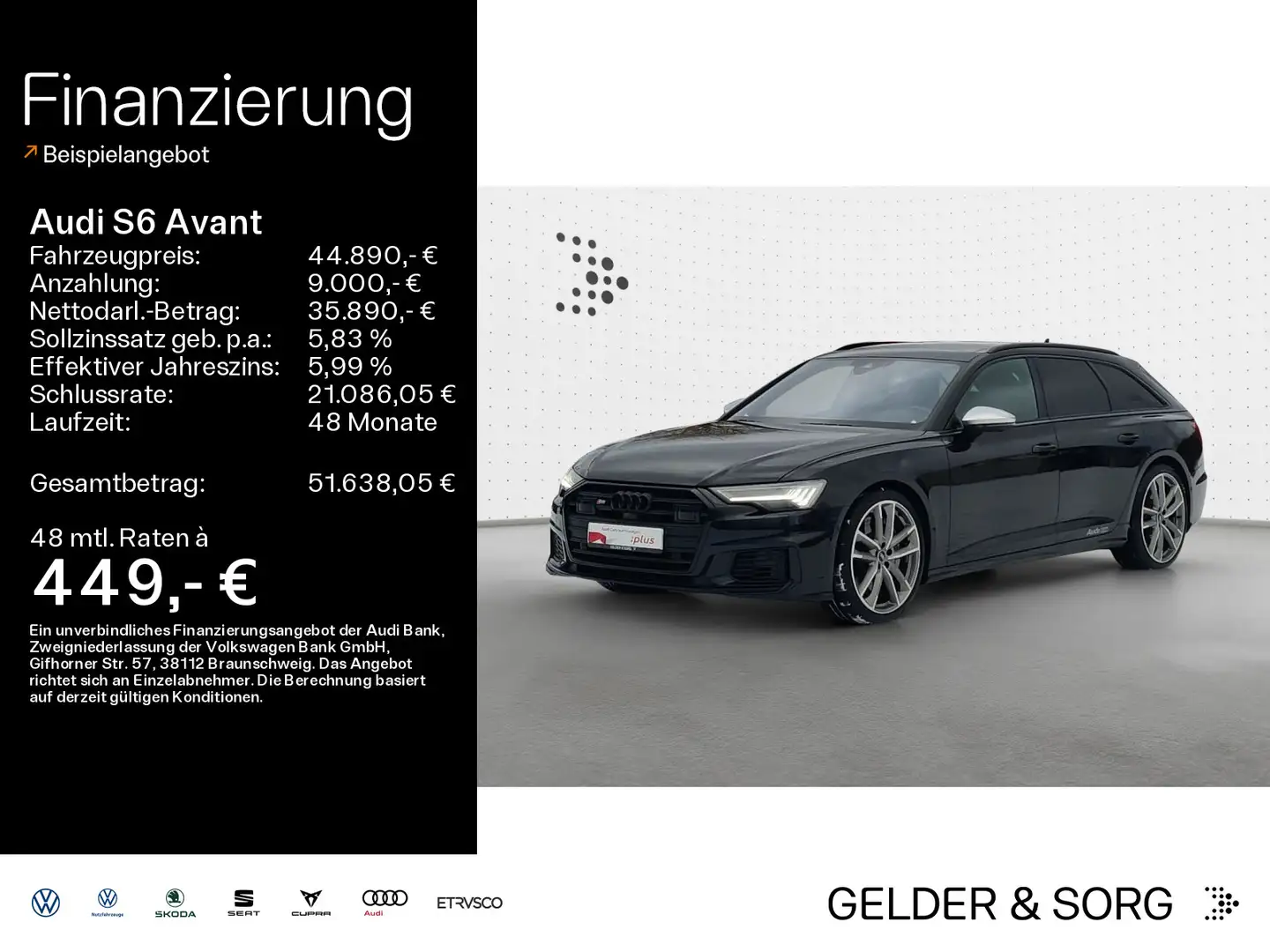 Audi S6 TDI Keramik*Allradlenkung*B&OAdv*Massag Schwarz - 1