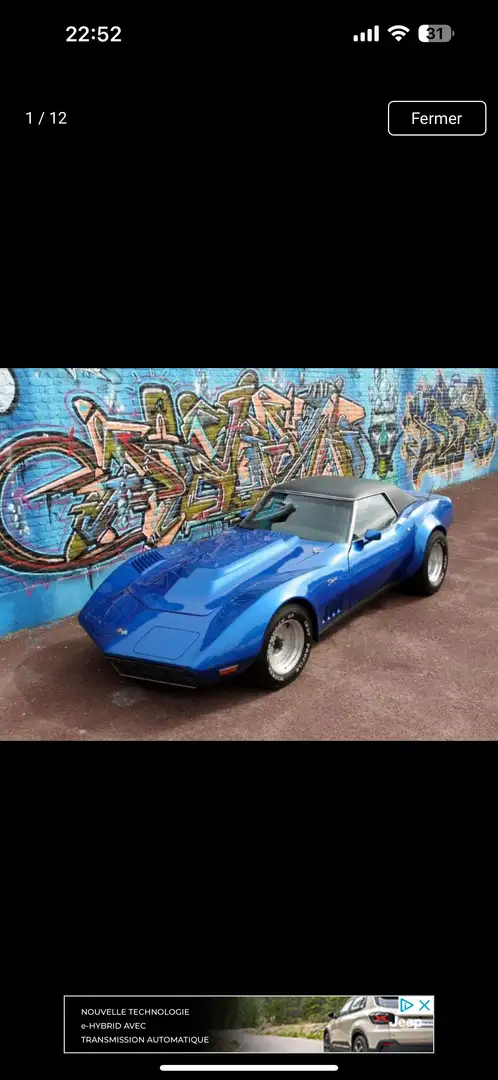 Corvette C3 Corvette C3 cabrio Bleu - 1