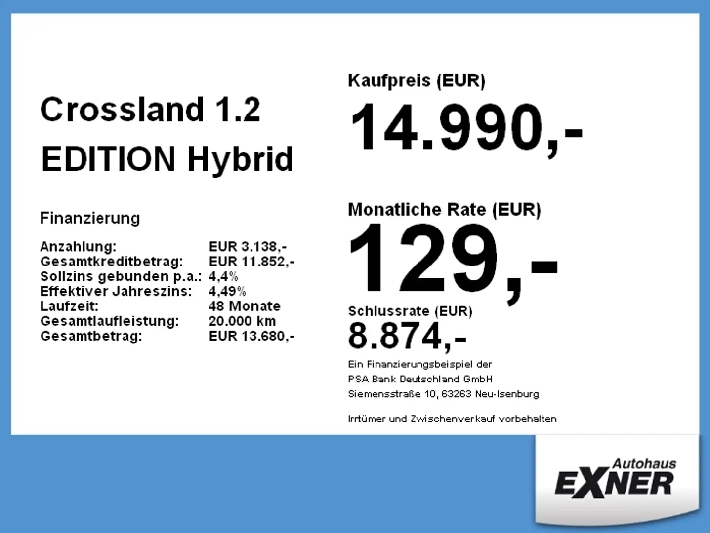 Opel Crossland 1.2 EDITION LED+SpurH Bleu - 2