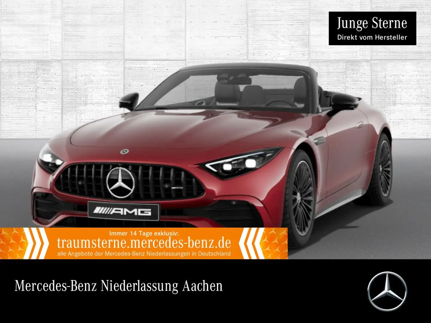 Mercedes-Benz SL 43 AMG Cab. 360° Burmester Distr+ Night Kamera Rot - 1