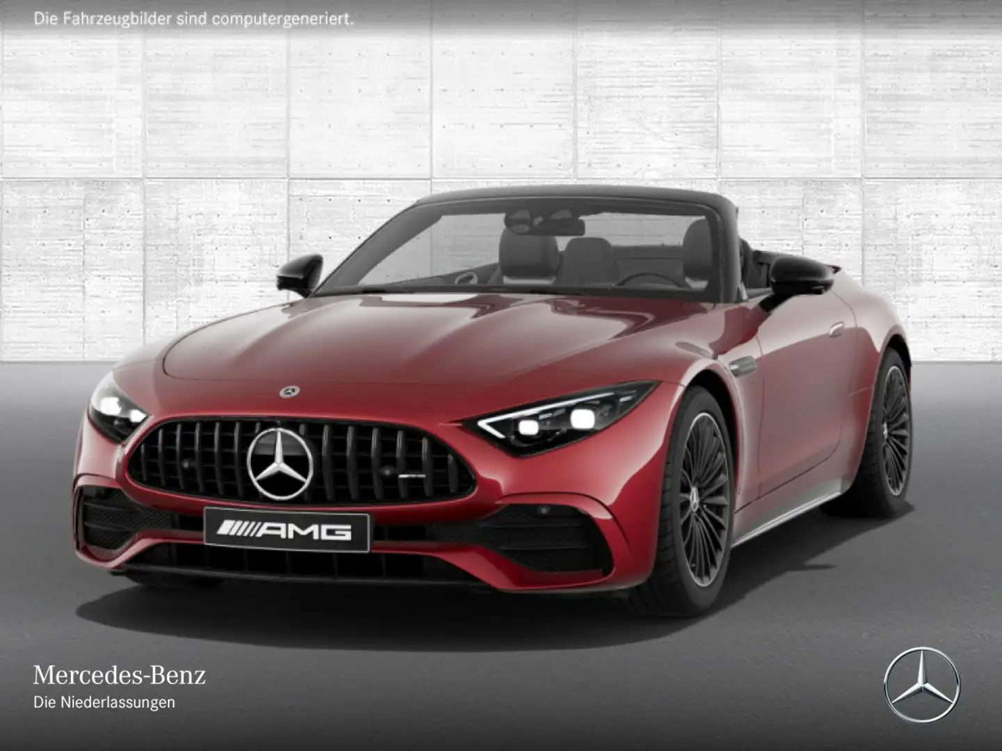 Mercedes-Benz SL 43 AMG Cab. 360° Burmester Distr+ Night Kamera Rot - 2
