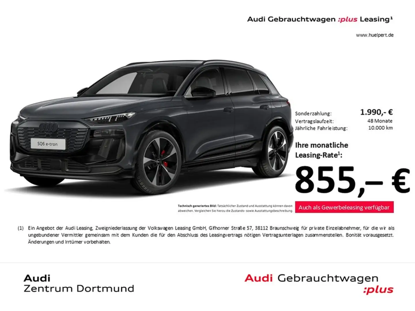 Audi SQ6 e-tron quattro PANO B&O 360°CAM ACC LM21 Gris - 1