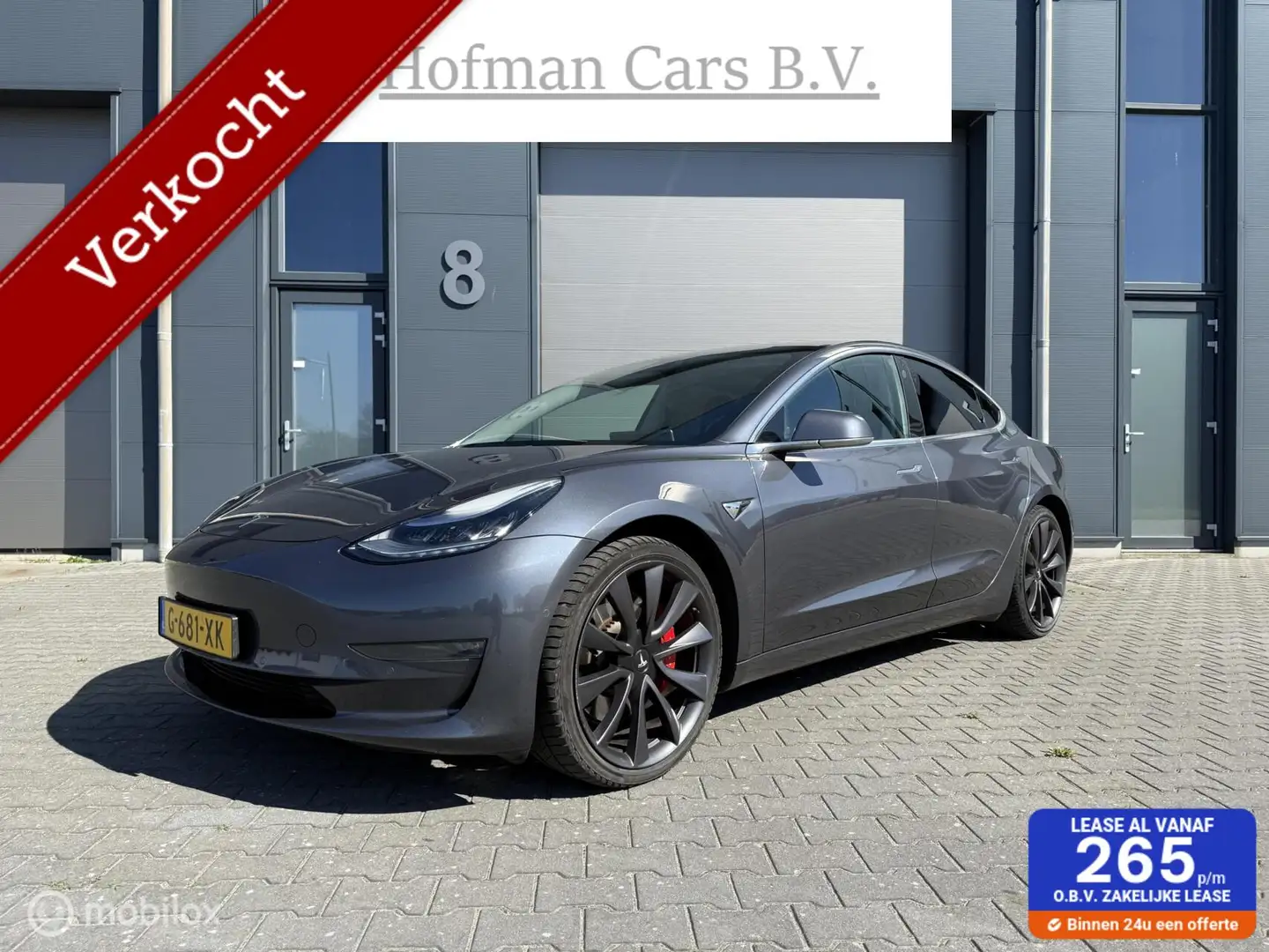 Tesla Model 3 Performance AWD 75 kWh 462PK DUAL MOTOR 20Inch INC Сірий - 1