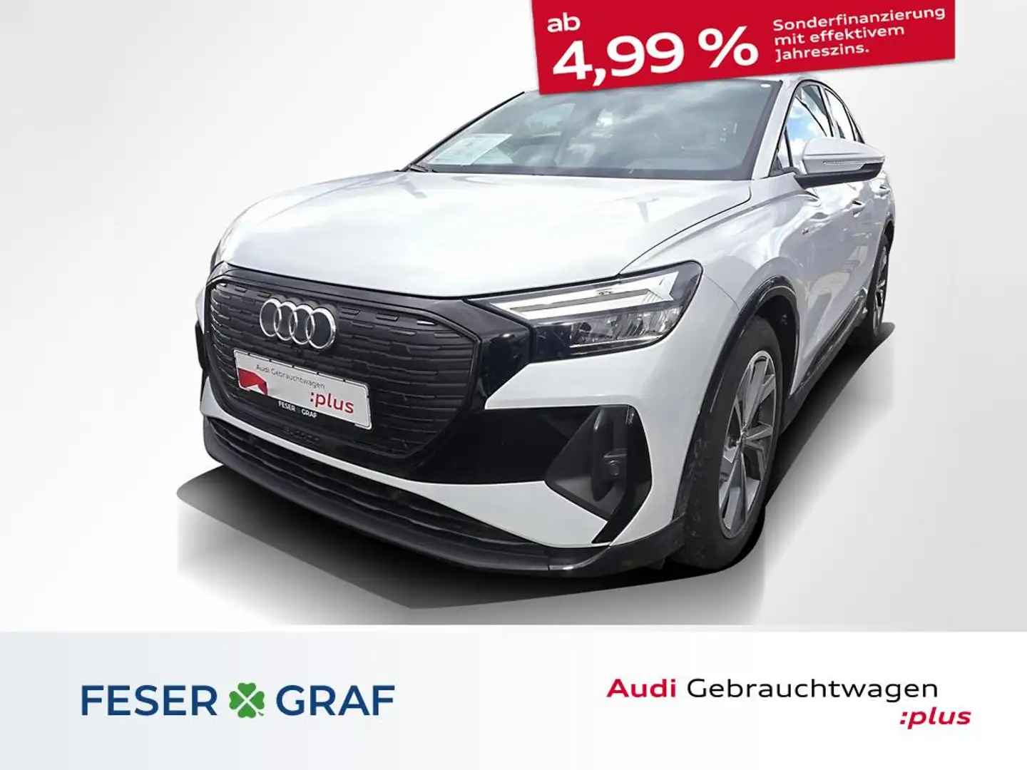 Audi Q4 e-tron Sportback 40 e-tron S line Navi V-Cockpit 20" Blanc - 1