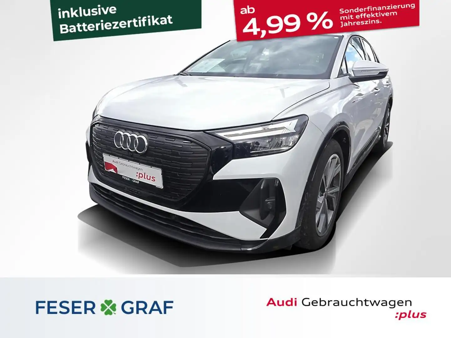 Audi Q4 e-tron Sportback 40 e-tron S line Navi V-Cockpit 20" Bianco - 1