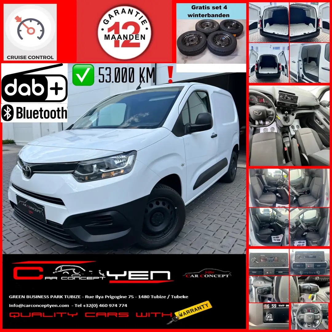 Toyota Proace City*1.5 D4D*Euro6*53000KM*10.990€+BTW Blanco - 1