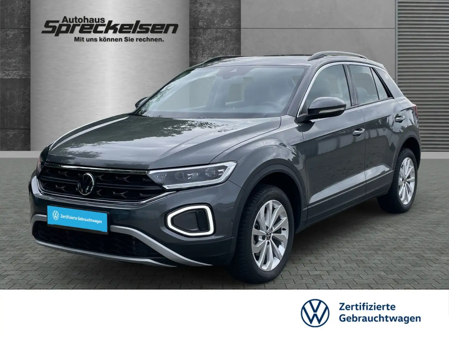 Volkswagen T-Roc 1.5 TSI++Life++Aut.++Matrix LED++ACC++ Klima Grijs - 1