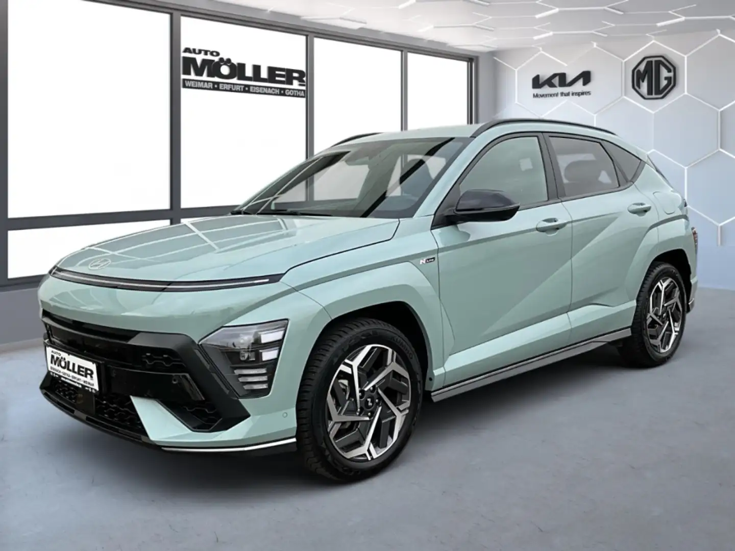 Hyundai KONA 1.6 GDI HYBRID N-Line Navi Leder 360° Digitales Co Grün - 2