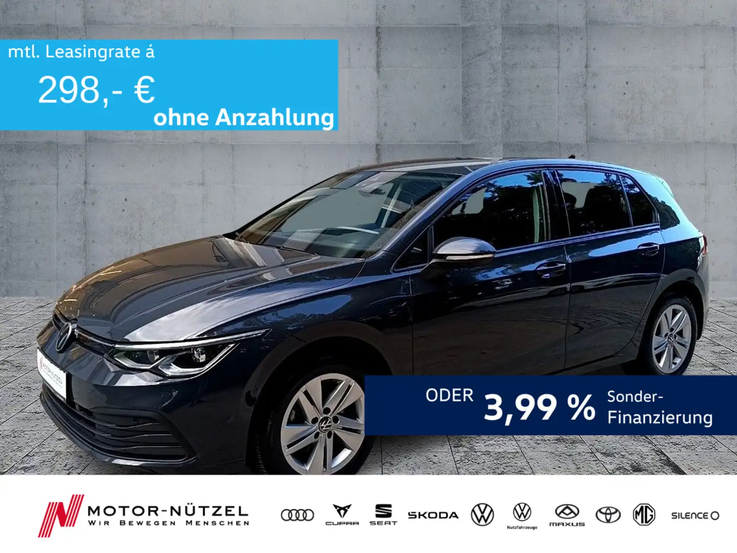 Volkswagen Golf VIII 1.5 TSI LIFE LEDplus+NAVI+ACC+SHZ+RFK Grau - 1