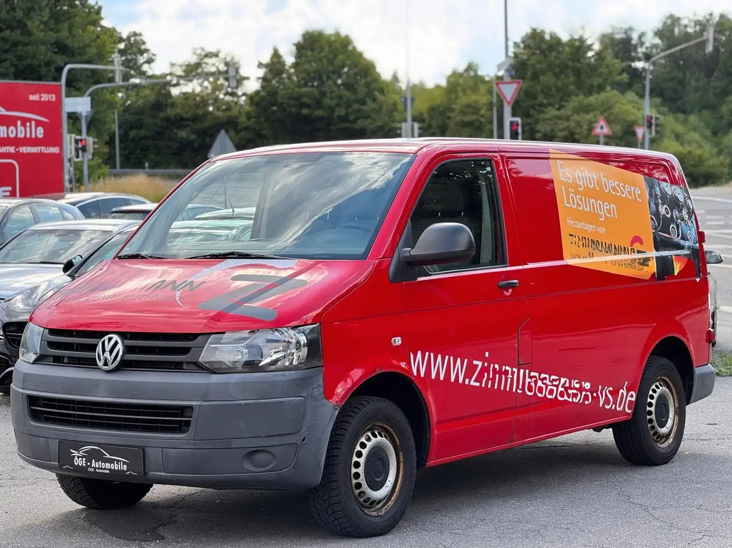 Volkswagen T5 Transporter 2.0 TDI 1.Hand/TÜV/Kasten/AHK Rot - 1