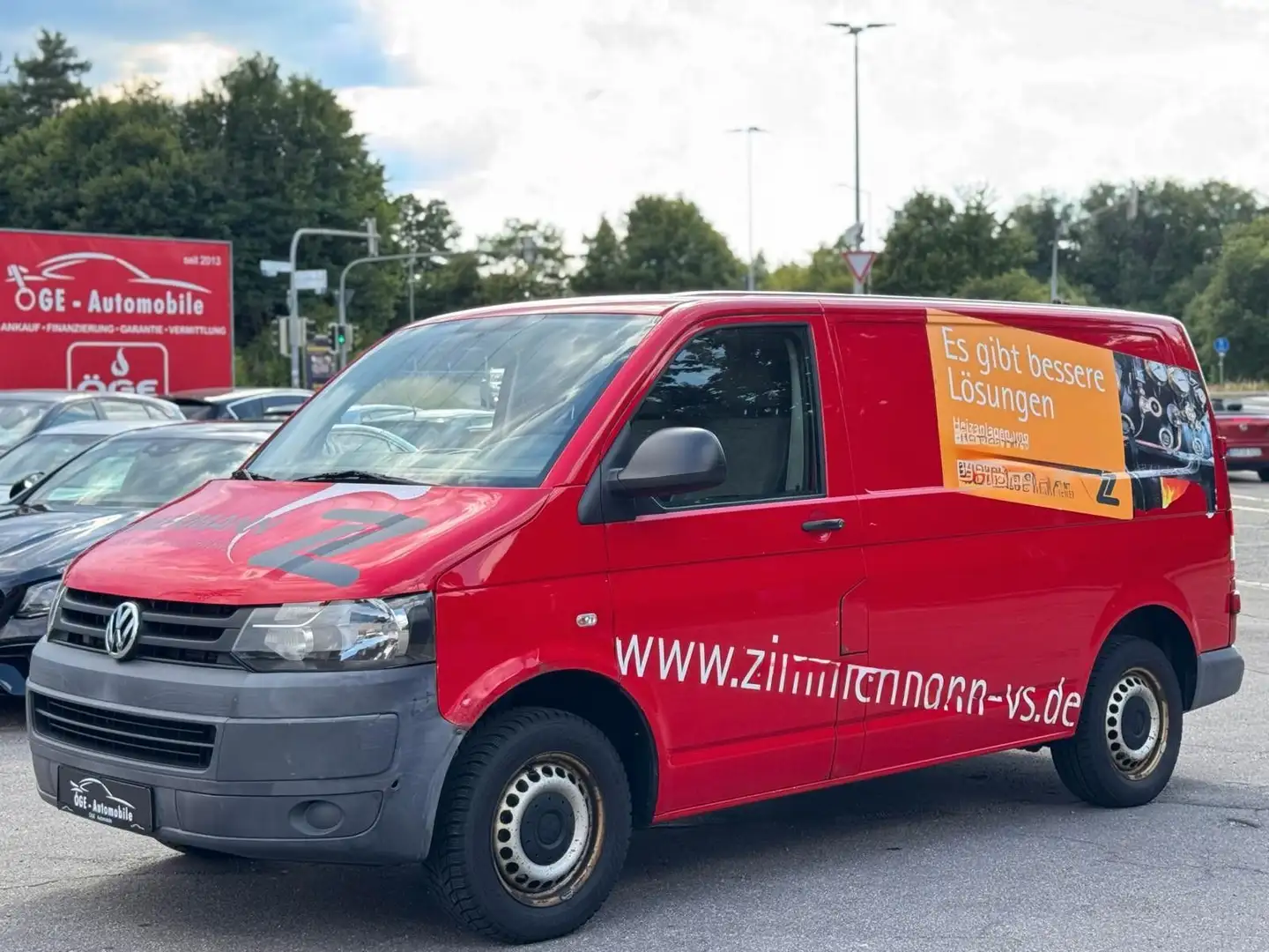 Volkswagen T5 Transporter 2.0 TDI 1.Hand/TÜV/Kasten/AHK Rot - 2