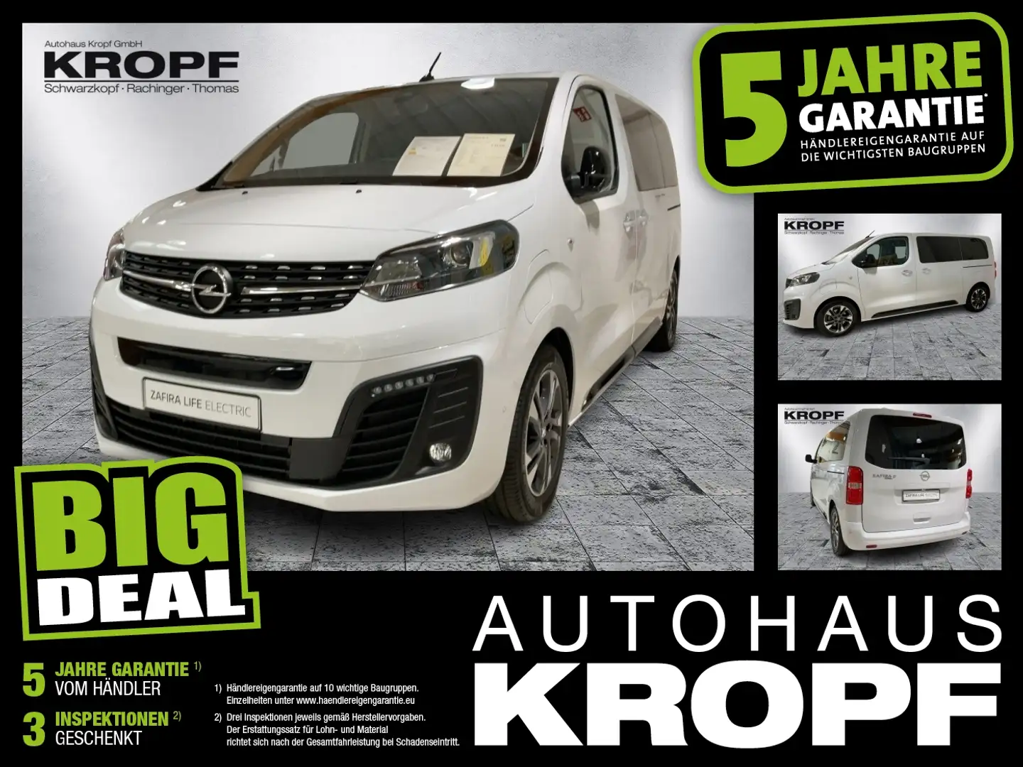 Opel Zafira Life Electric (75kWh) (L2) -e Tourer M Weiß - 1