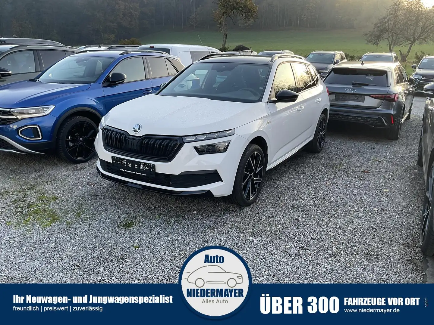 Skoda Kamiq 1.5 TSI DSG Monte Carlo, Pano, AHK, Kamera, LED, W Weiß - 1