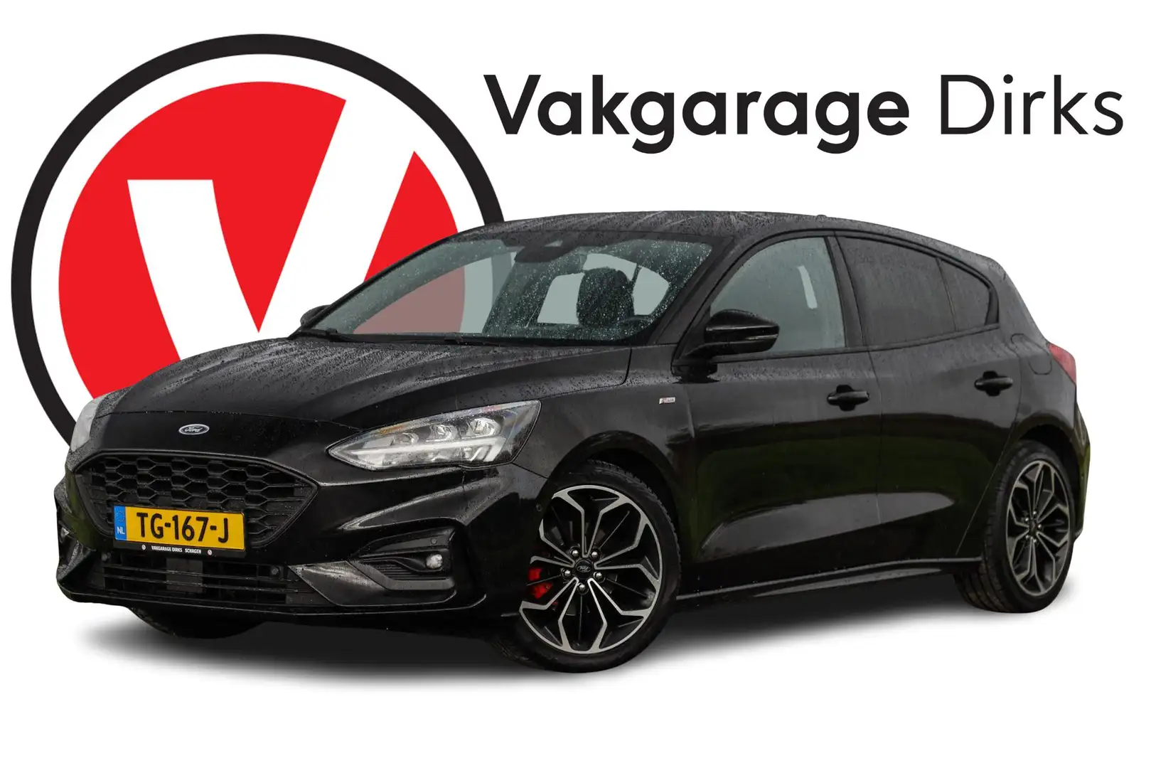 Ford Focus 125 PK EcoBoost ST-Line ✅ LED ✅ ACC ✅ B&O Zwart - 1