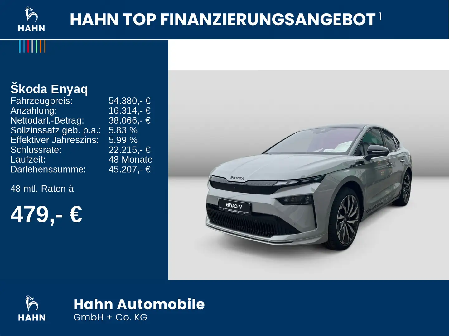 Skoda Enyaq Coupe 85 Sportline 82 kWh Batterie Grau - 2